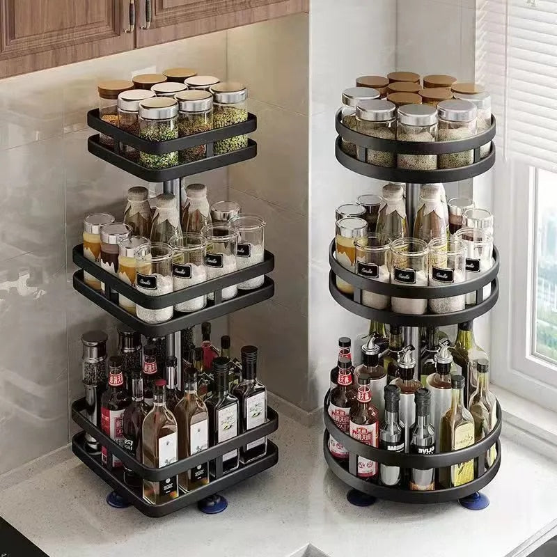 RotatingRack | 360° Drejelig Opbevaringsreol til Flere Formål Innovativ Pladsbesparende Design Hvid | Vanero