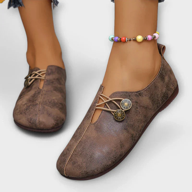 Astrid | Komfortabel Suède Loafer med Antislip Sål l Vanero