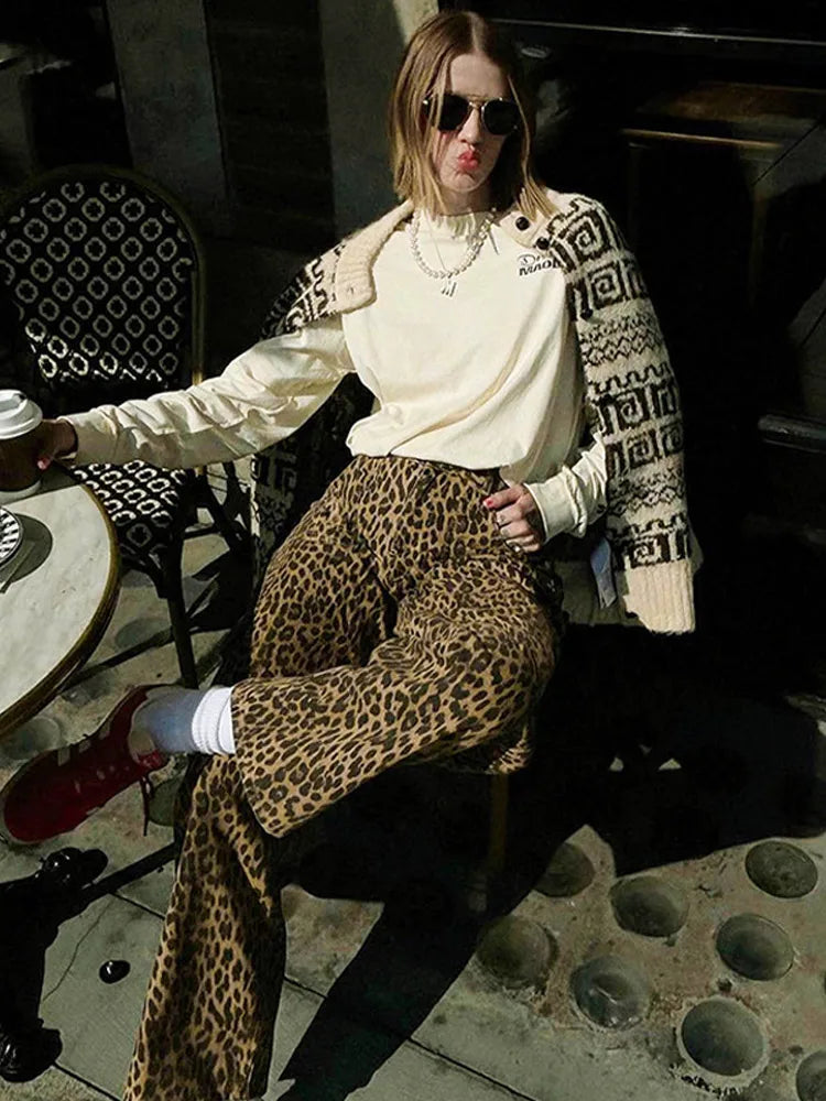 Jytte | Trendy Leopard-Print Bukser Dame - Stilfuldt & Behageligt Design | Vanero