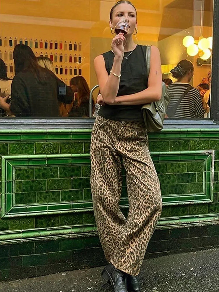 Jytte | Trendy Leopard-Print Bukser Dame - Stilfuldt & Behageligt Design | Vanero
