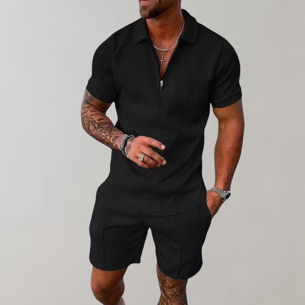 Hemming | Stilfuld Kortærmet Zip Polo Romper l Vanero