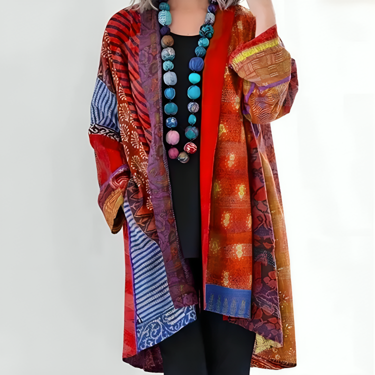 Anita | Bohemisk Kimono med Mønster l Vanero