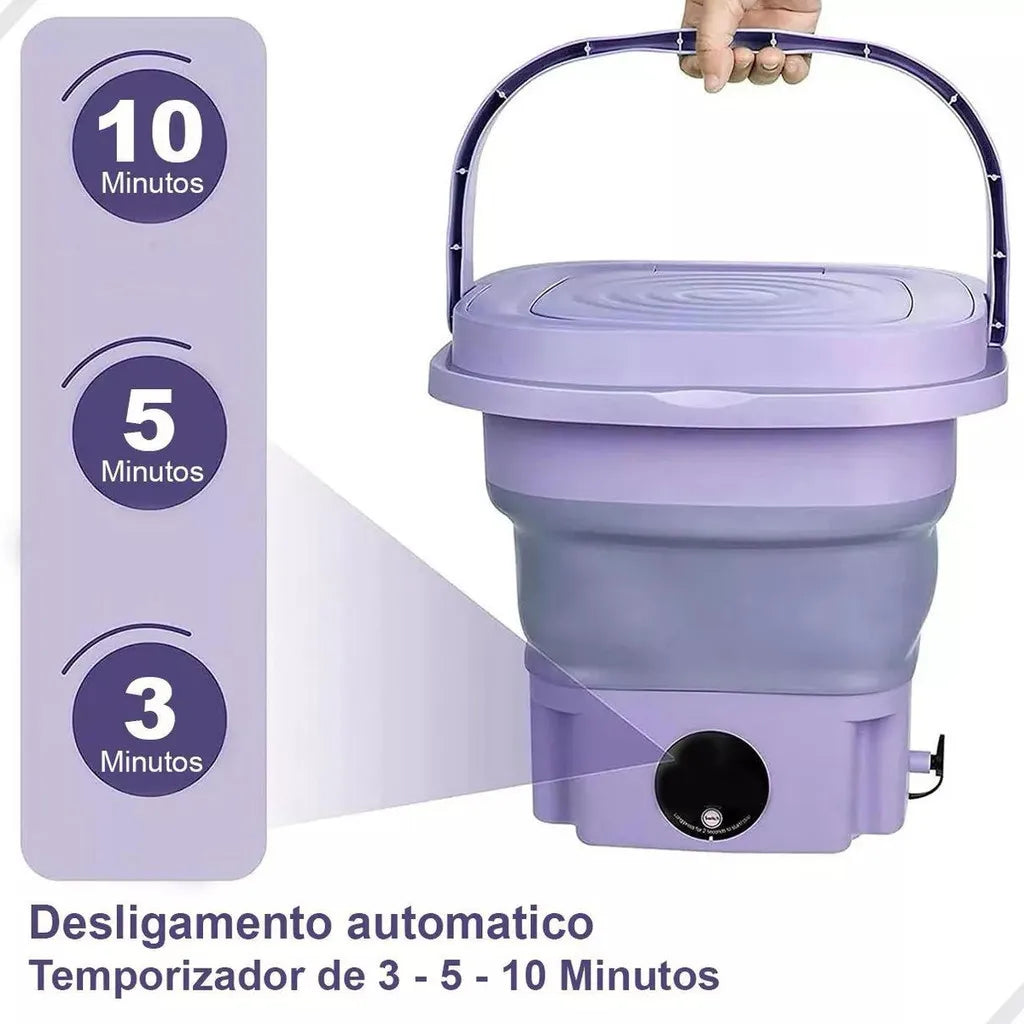 WashMate l Mini sammenfoldelig portabel vaskemaskine l Vanero