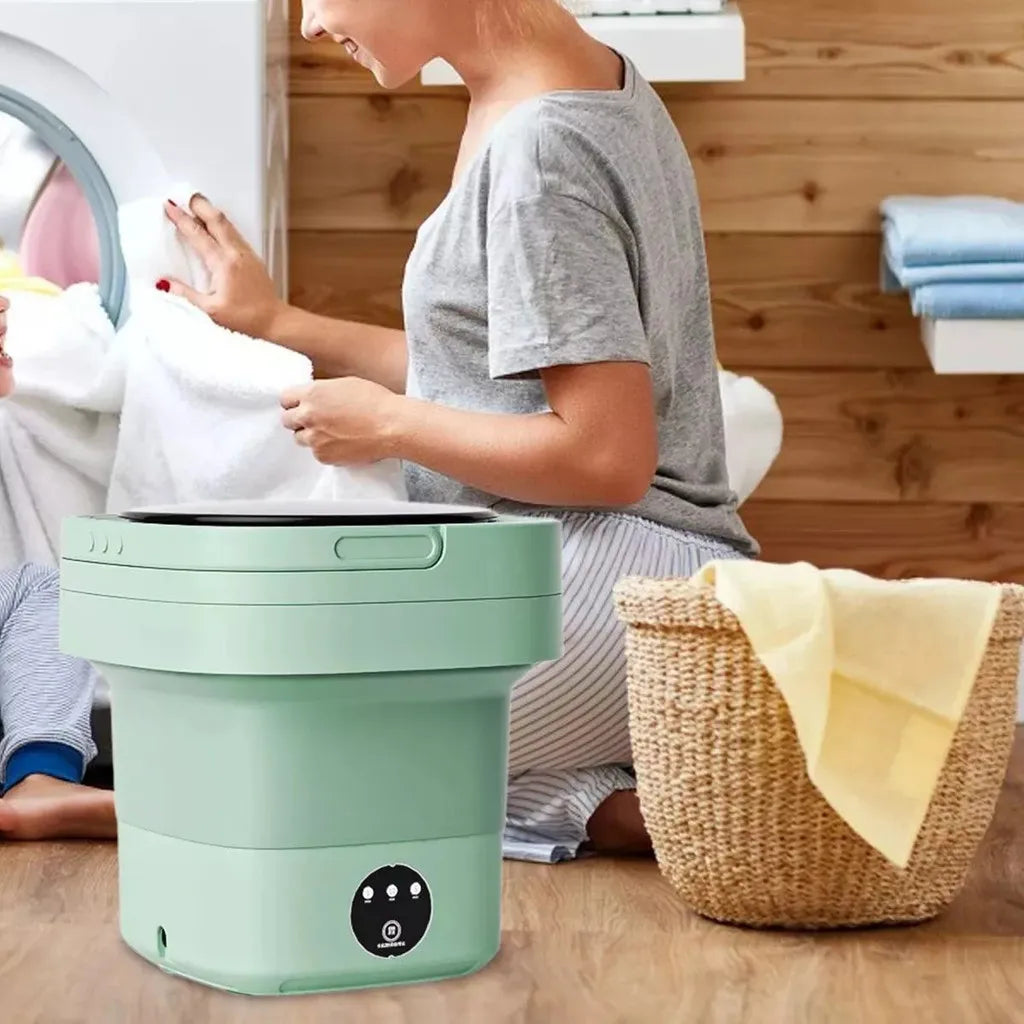 WashMate l Mini sammenfoldelig portabel vaskemaskine l Vanero
