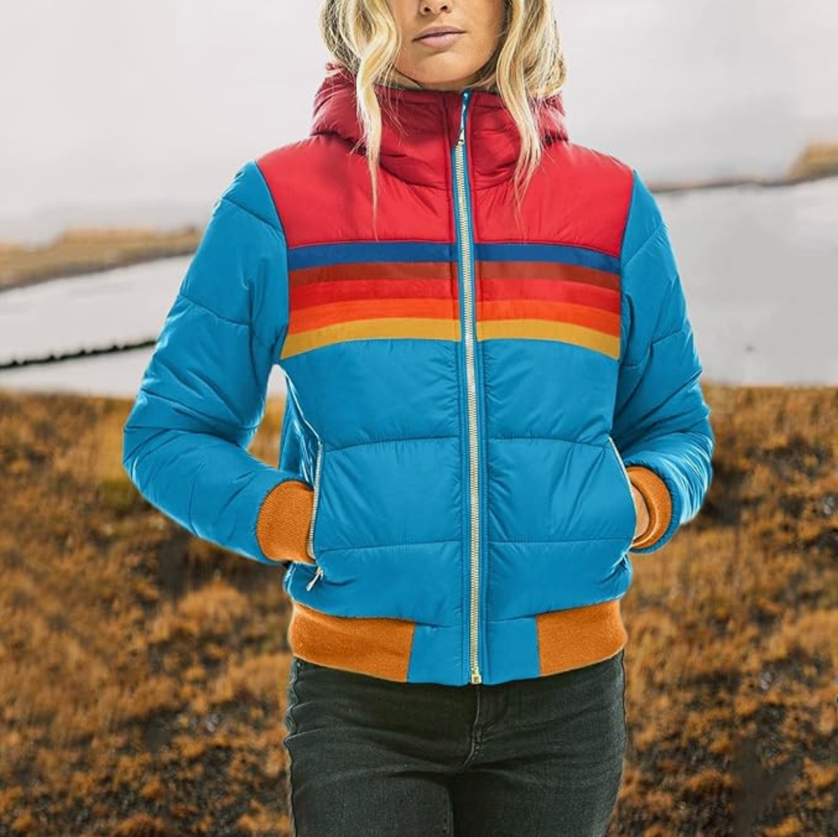 Roswitha | Retro Parka med Imiteret Pelshætte til Kvinder Uovertruffen Vintervarme Grøn | Vanero