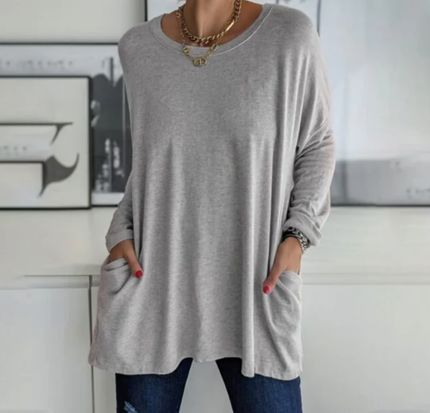 Ava | Langærmet T-shirt til Hele Dagen Komfort | Vanero
