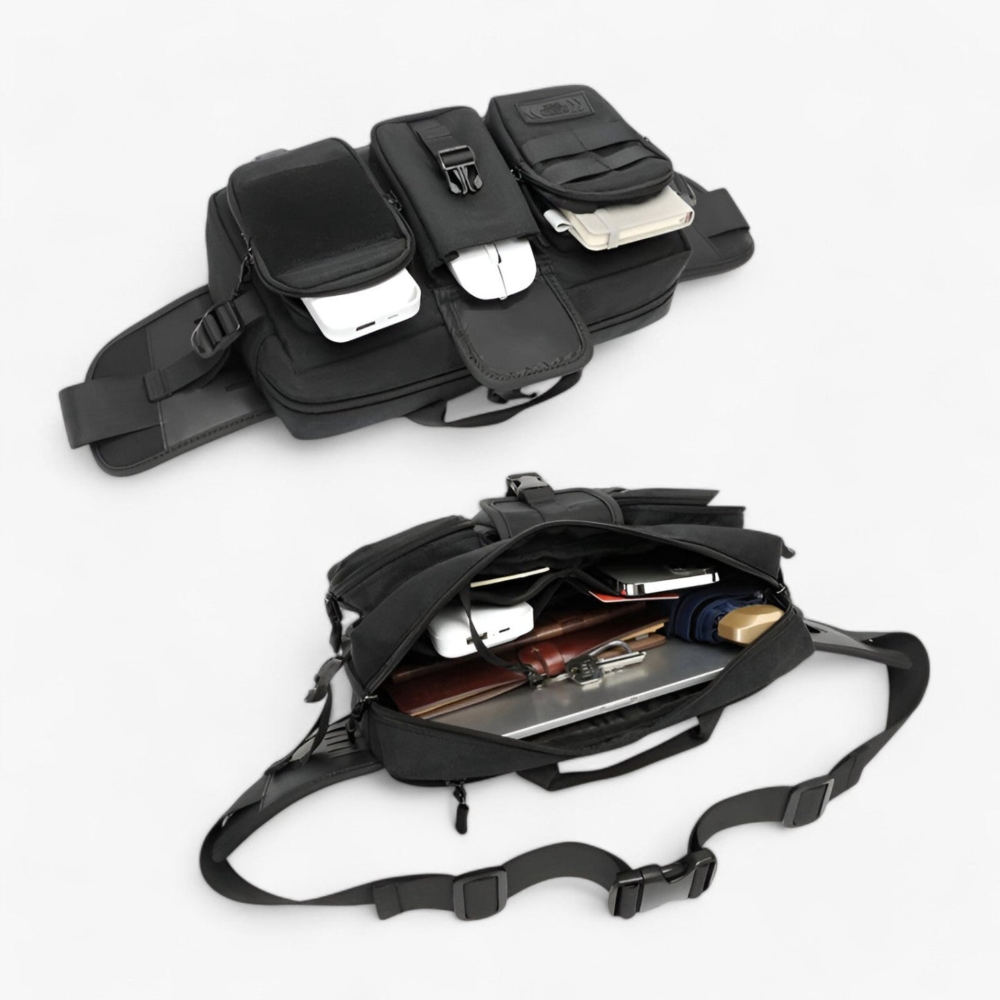 Kai | USB genopladelig anti-tyveri skuldertaske | Vanero