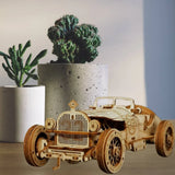 Unisex Træbyggesæt 3D Grand Prix Bil | Klassisk Mekanisk Model | Vanero