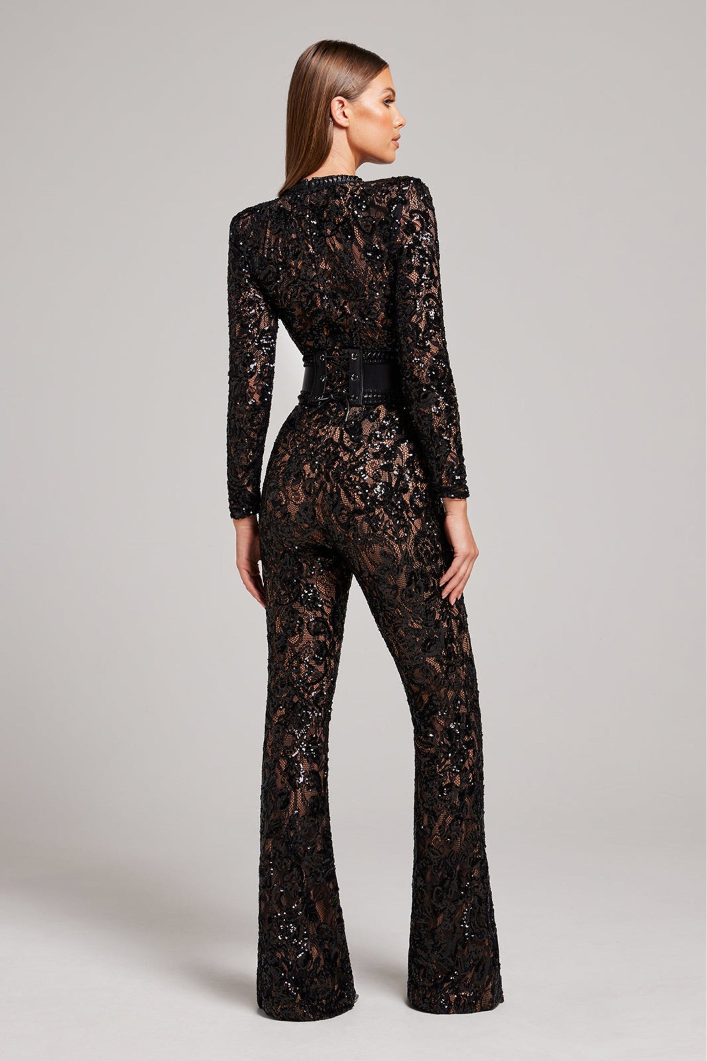 Lucia | Elegant Blonde Jumpsuit Sort | Vanero