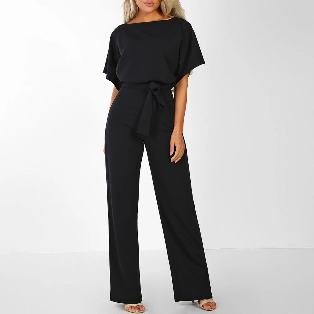 Clarissa | Elegant Bæltebelagt Dame Jumpsuit l Vanero