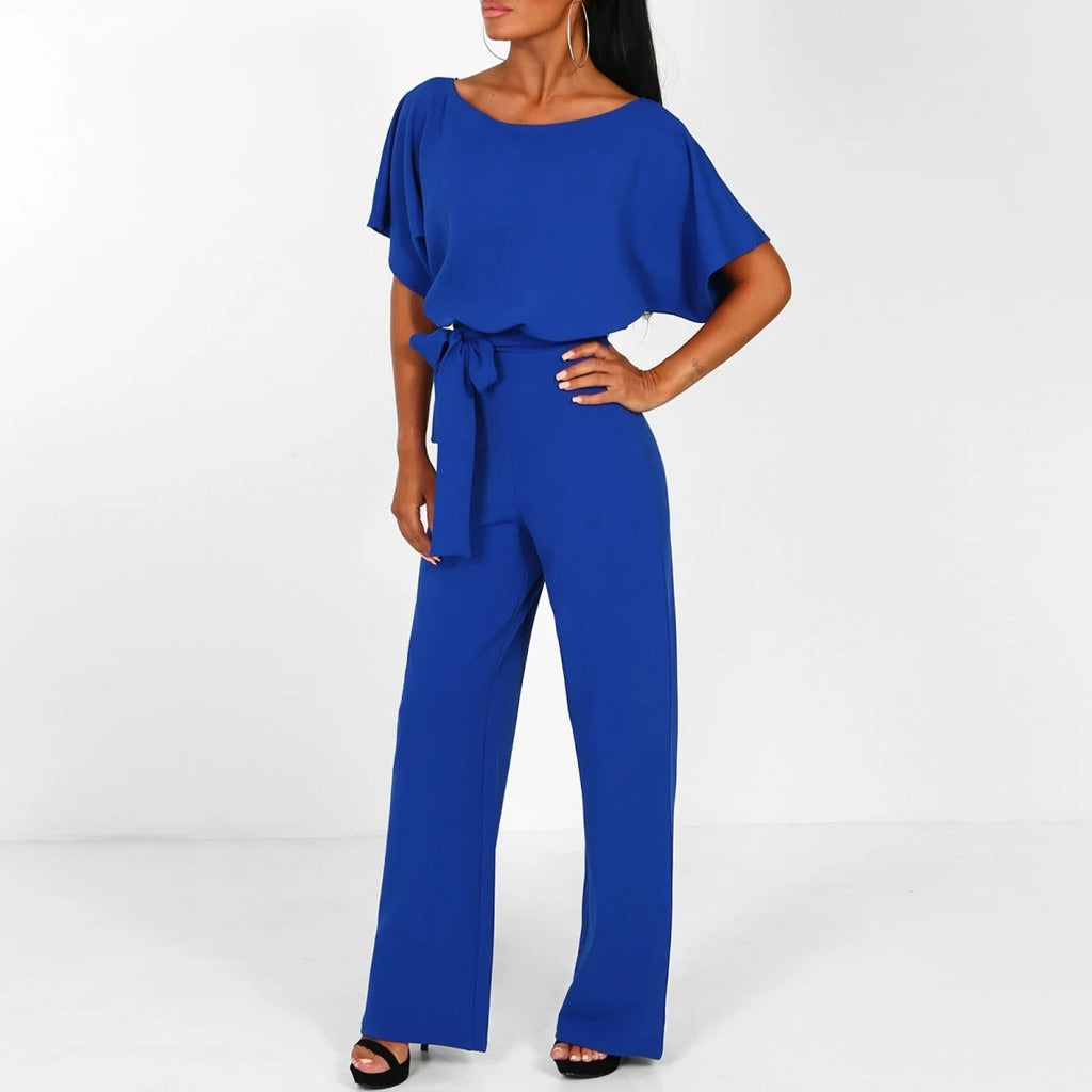 Clarissa | Elegant Bæltebelagt Dame Jumpsuit l Vanero