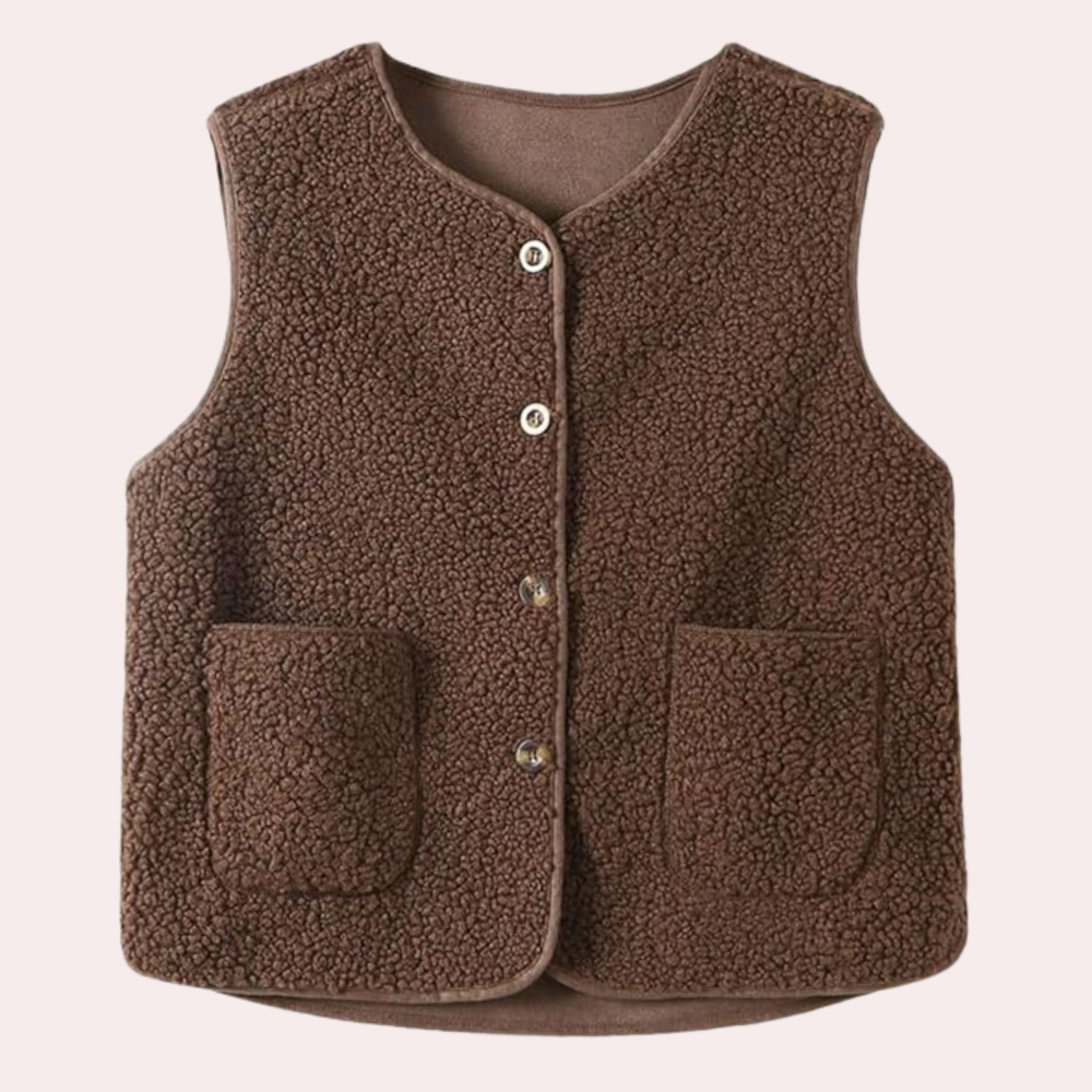 Kamaya | Uovertruffen Varm Cardigan Dame Beige Brun | Vanero