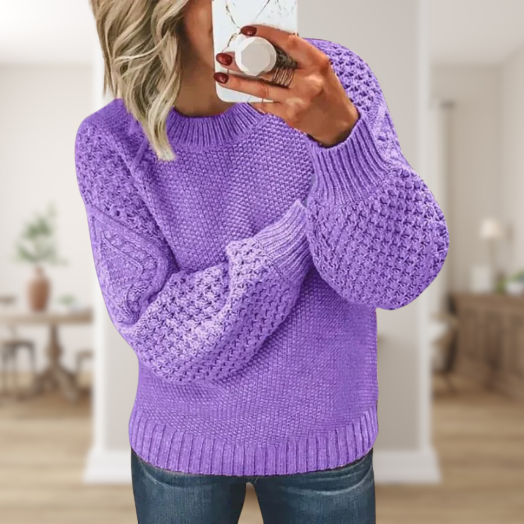 Katinka | Strikket Sweater - Blød, Stilfuld & Perfekt til Efterår/Vinter | Vanero