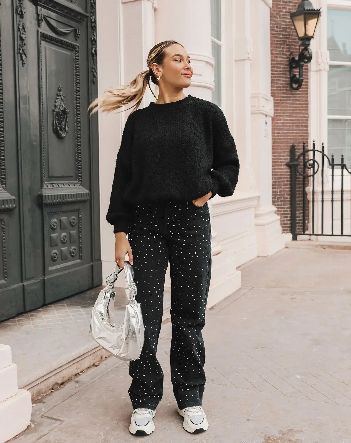 Glimmerjeans | Denim Glitter Skinnende Jeans l Vanero