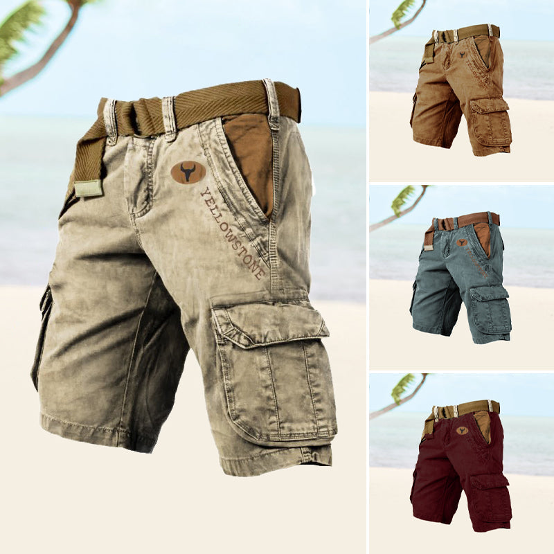 Herreshorts Tekstilmateriale | Regular Fit Cargo Shorts | Multi-Lomme Design til Outdooraktiviteter & Hverdagsbrug | Vanero