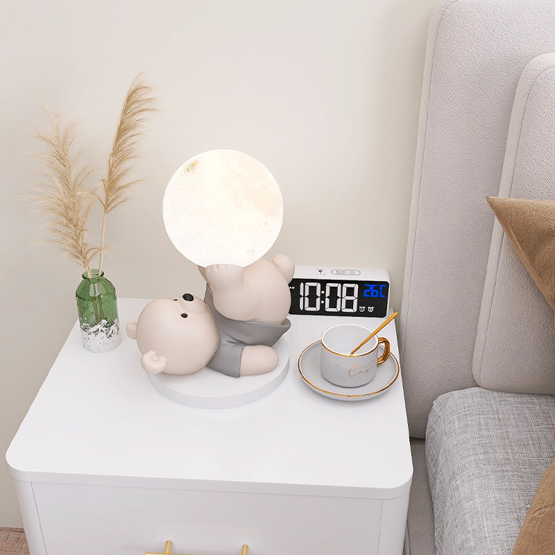 LED Natlampe Med Bjørnedesign | Touchkontrol USB Og Batteridrift | Indendørs Belysning Til Børneværelser Og Læsehjørner | Vanero