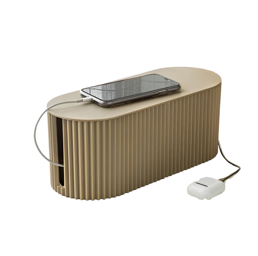 Hid Kabelboks | Minimalistisk Macaron Opbevaring - Oplader og Kabel Organizer | Vanero