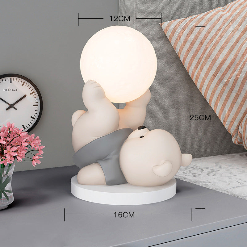 LED Natlampe Med Bjørnedesign | Touchkontrol USB Og Batteridrift | Indendørs Belysning Til Børneværelser Og Læsehjørner | Vanero