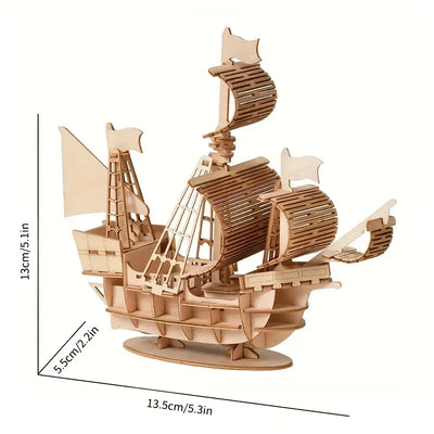 Maritim Pragt | SailCraft DIY Træsejlbåd-Puslemodel | Vanero