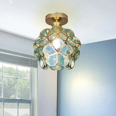 Design blomster l stil glas hall loftsbelysning l Vanero