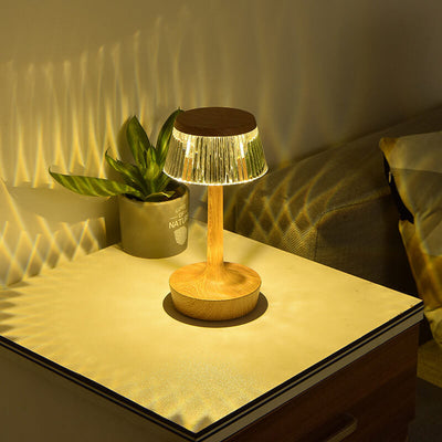 Krystal Svampe LED Bordlampe | Kreativ Natlampe med Varmt Lys | Vanero