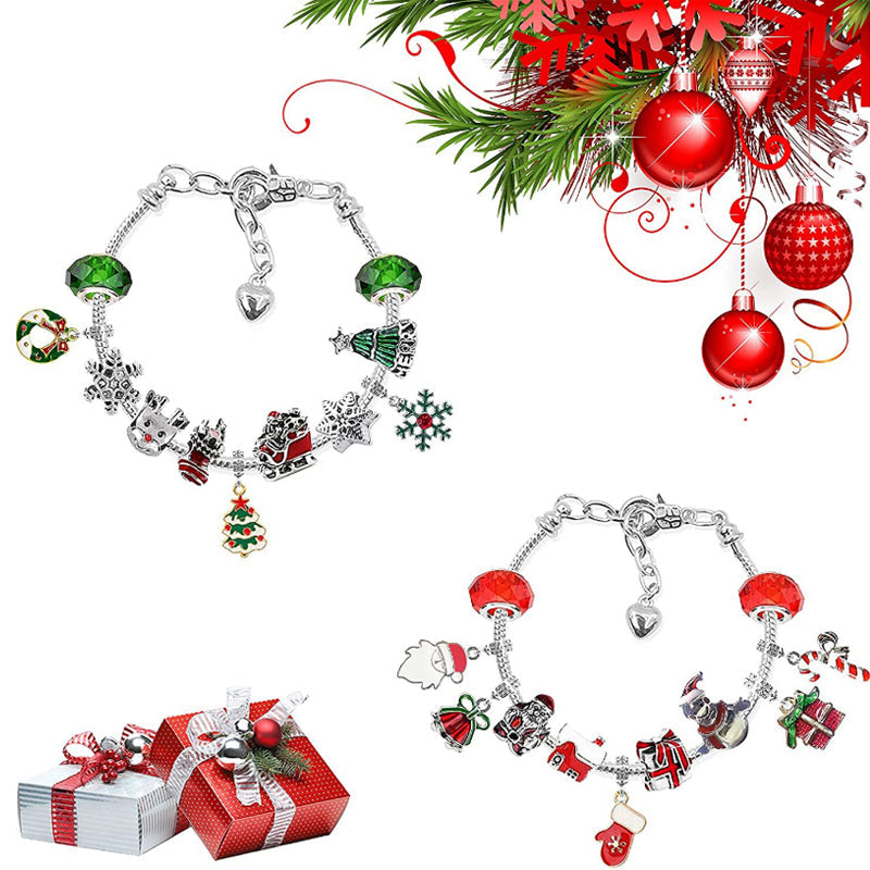 Adventskalender | 24 Dages Armbåndssæt | DIY Smykkekit Kreativ Juleaktivitet | Vanero