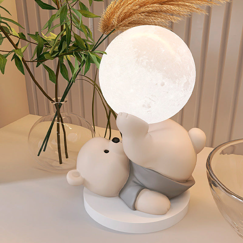 LED Natlampe Med Bjørnedesign | Touchkontrol USB Og Batteridrift | Indendørs Belysning Til Børneværelser Og Læsehjørner | Vanero