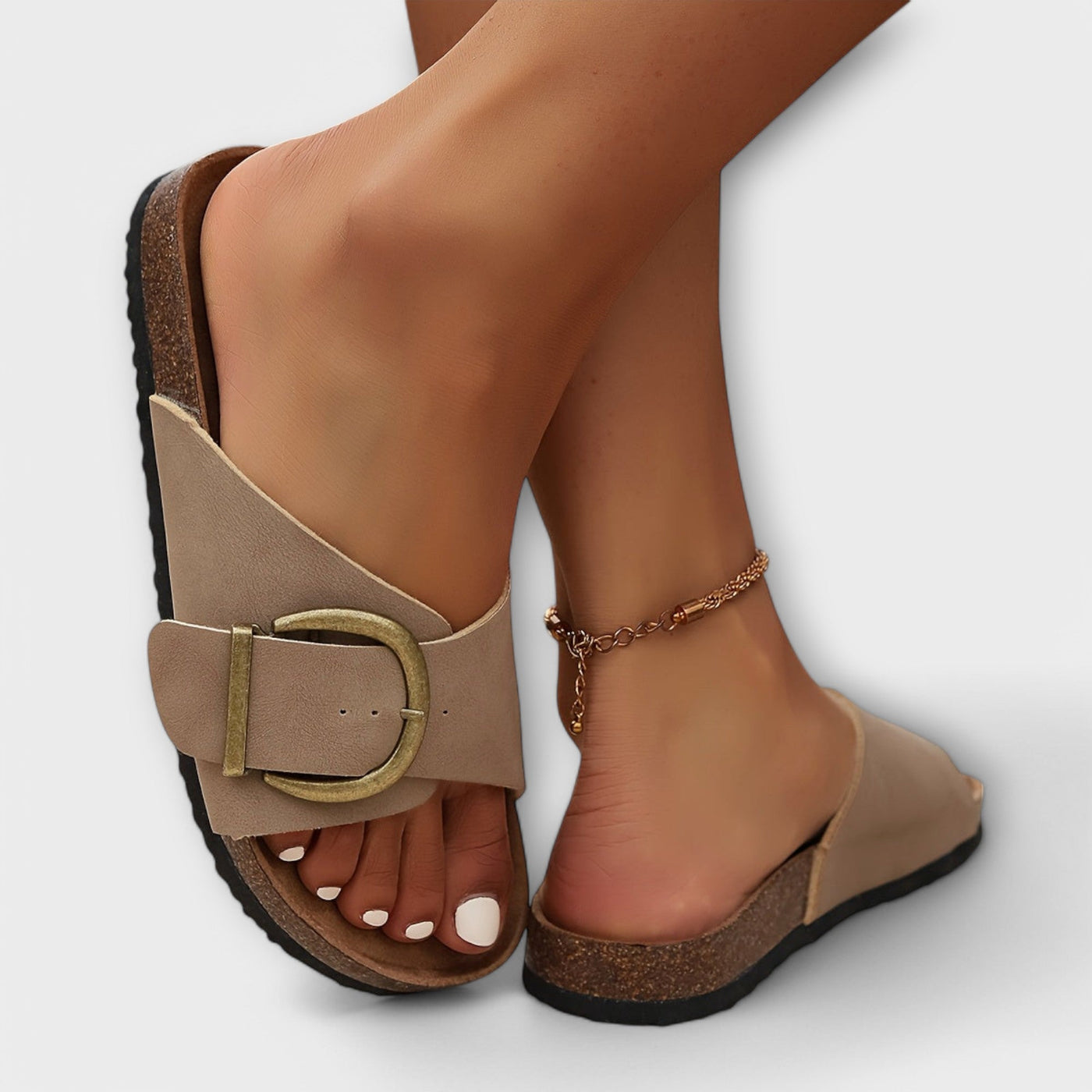 Joanna | Stilfulde Buckle Slide Sandaler l Vanero