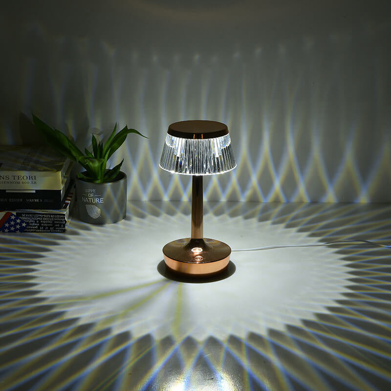 Krystal Svampe LED Bordlampe | Kreativ Natlampe med Varmt Lys | Vanero