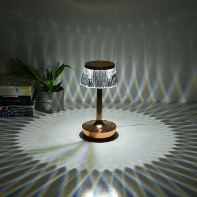 Krystal Svampe LED Bordlampe | Kreativ Natlampe med Varmt Lys | Vanero