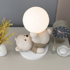 LED Natlampe Med Bjørnedesign | Touchkontrol USB Og Batteridrift | Indendørs Belysning Til Børneværelser Og Læsehjørner | Vanero