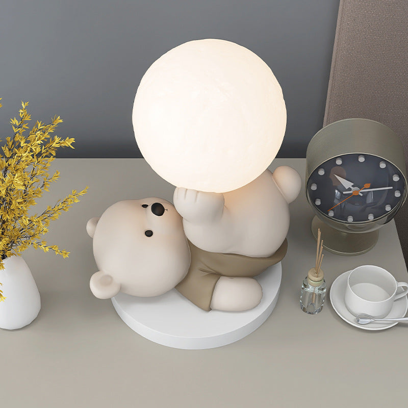 LED Natlampe Med Bjørnedesign | Touchkontrol USB Og Batteridrift | Indendørs Belysning Til Børneværelser Og Læsehjørner | Vanero