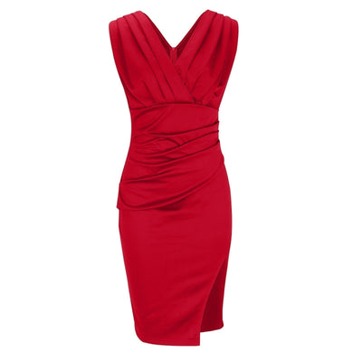 Géna | Stilfuld Plisseret Bodycon Kjole l Vanero