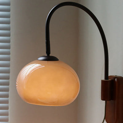 Minimalistisk Væglampe i Glas og Massivt Træ | Europæisk Design med 1 Pære | Vanero