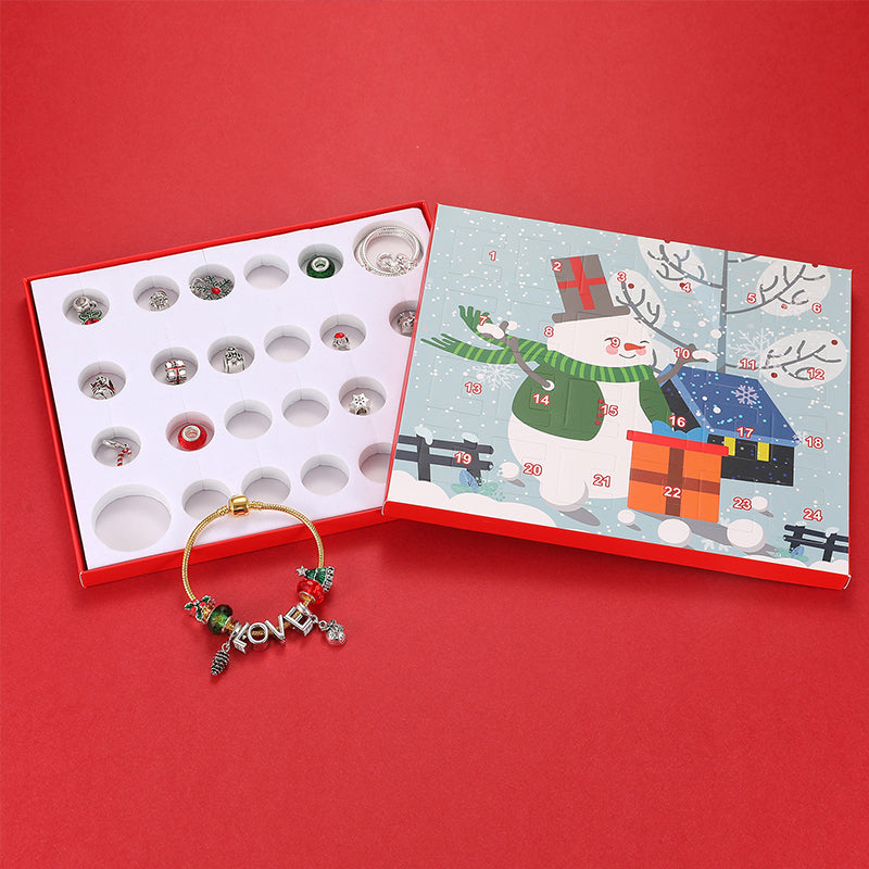 Adventskalender | 24 Dages Armbåndssæt | DIY Smykkekit Kreativ Juleaktivitet | Vanero