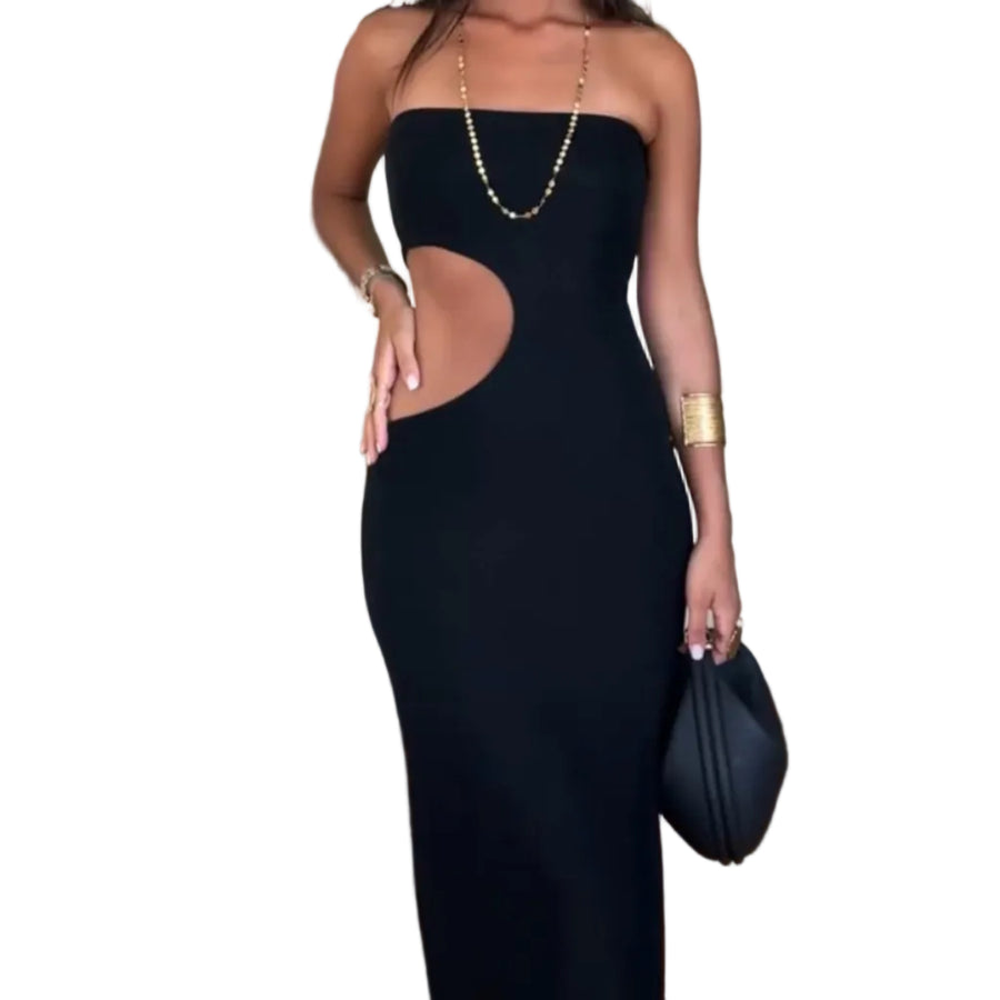 Dame Bandeau Kjole | Bomuld Polyester Stretch Kjole | Ferie Og Hverdagsbrug | Vanero