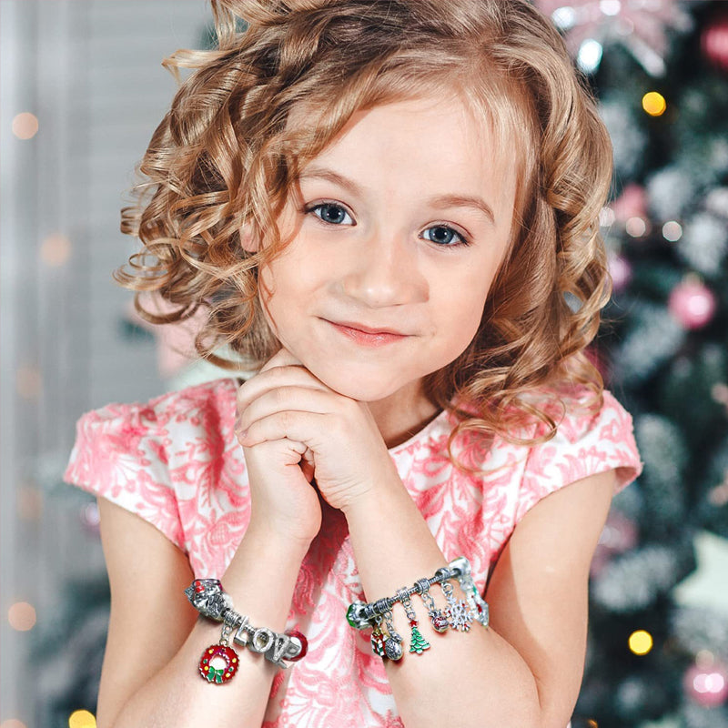 Adventskalender | 24 Dages Armbåndssæt | DIY Smykkekit Kreativ Juleaktivitet | Vanero