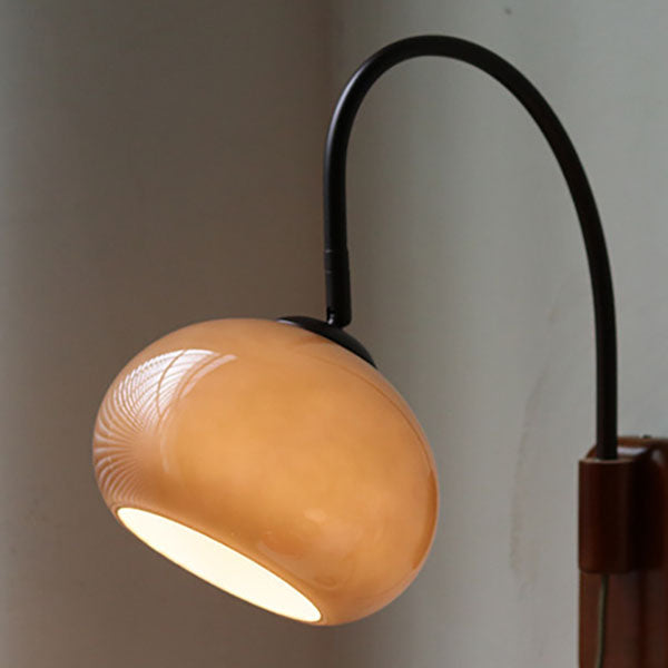 Minimalistisk Væglampe i Glas og Massivt Træ | Europæisk Design med 1 Pære | Vanero