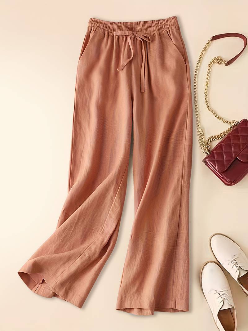 Tina l Relaxed Linen Pants l Vanero