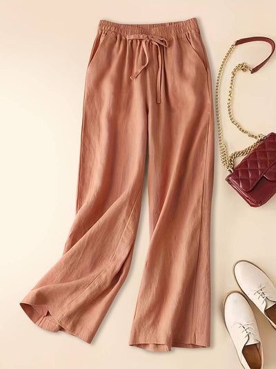 Tina l Relaxed Linen Pants l Vanero