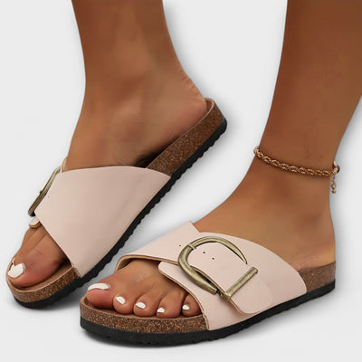 Joanna | Stilfulde Buckle Slide Sandaler l Vanero