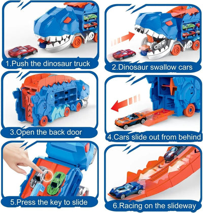 DinoTracks l DINOSAURER TRANSFORMER MED SKIDEBANER & BILER l Vanero