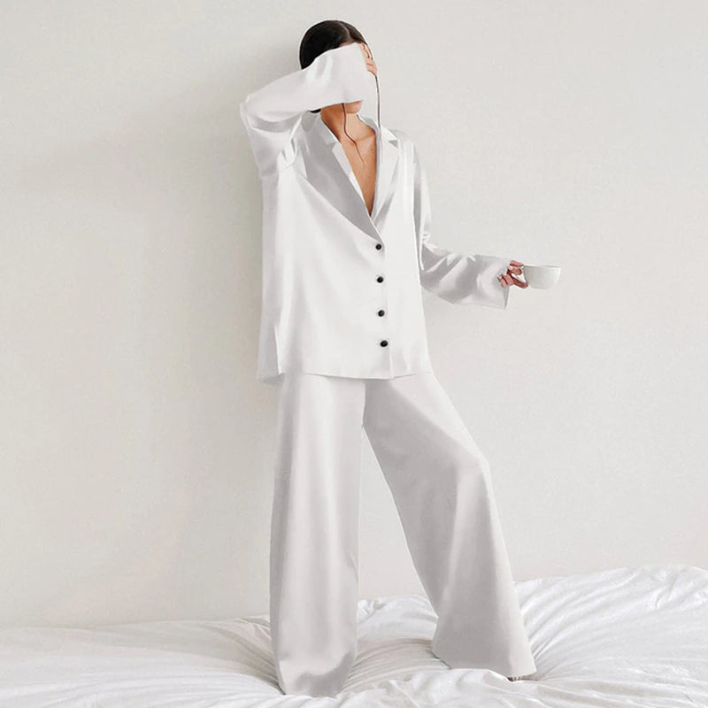 NightFine | Satin silke pyjamas l Vanero