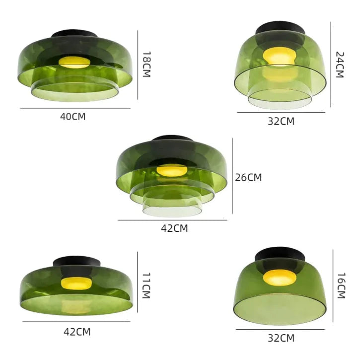 Nordisk Designer | Kreativ Personlighed Middelalderlig Glas Loftlampe | Vanero