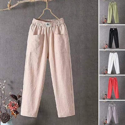 EcoEase l Casual Pants af bomuld og hør! l Vanero