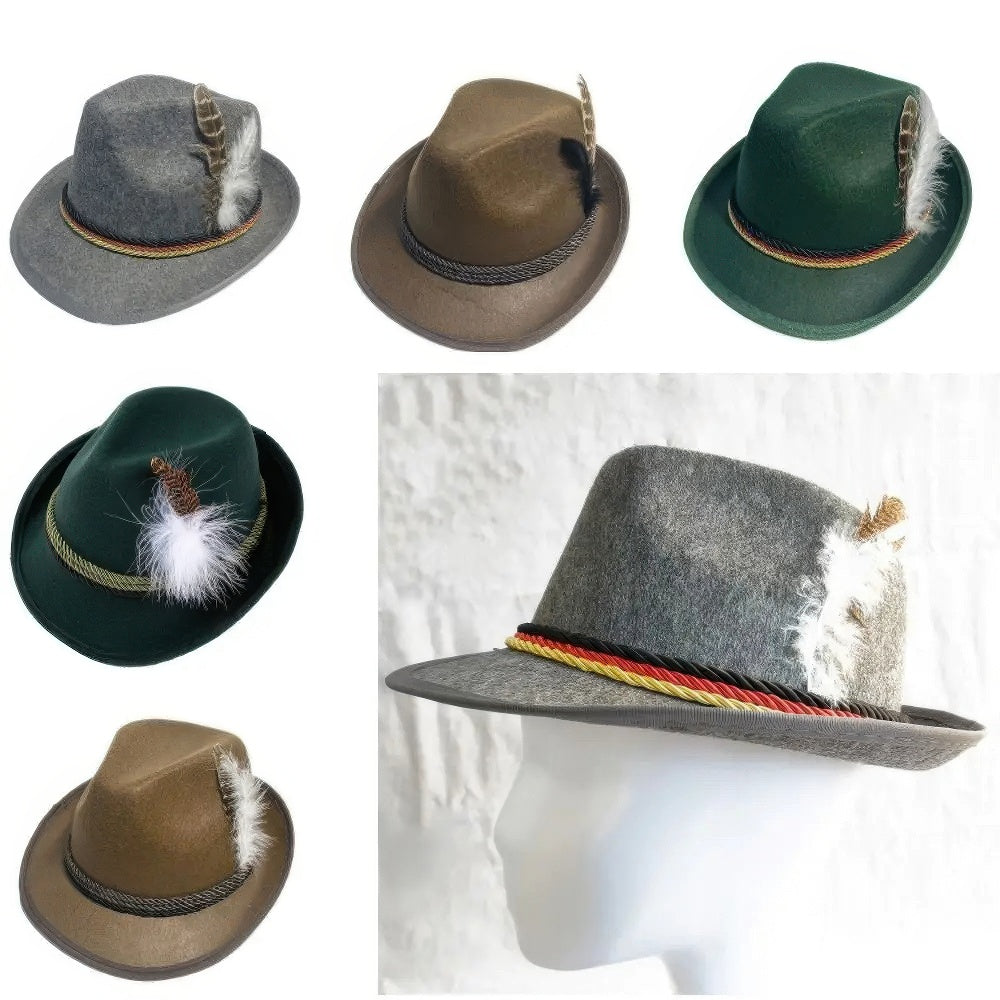 Oktoberfesthat | Klassisk Design Med Farverige Fjer Til Festlig Stemning | Vanero