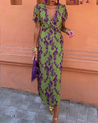 Celia | Elegant blomstret kjole | Vanero