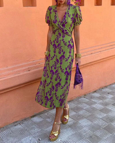 Celia | Elegant blomstret kjole | Vanero