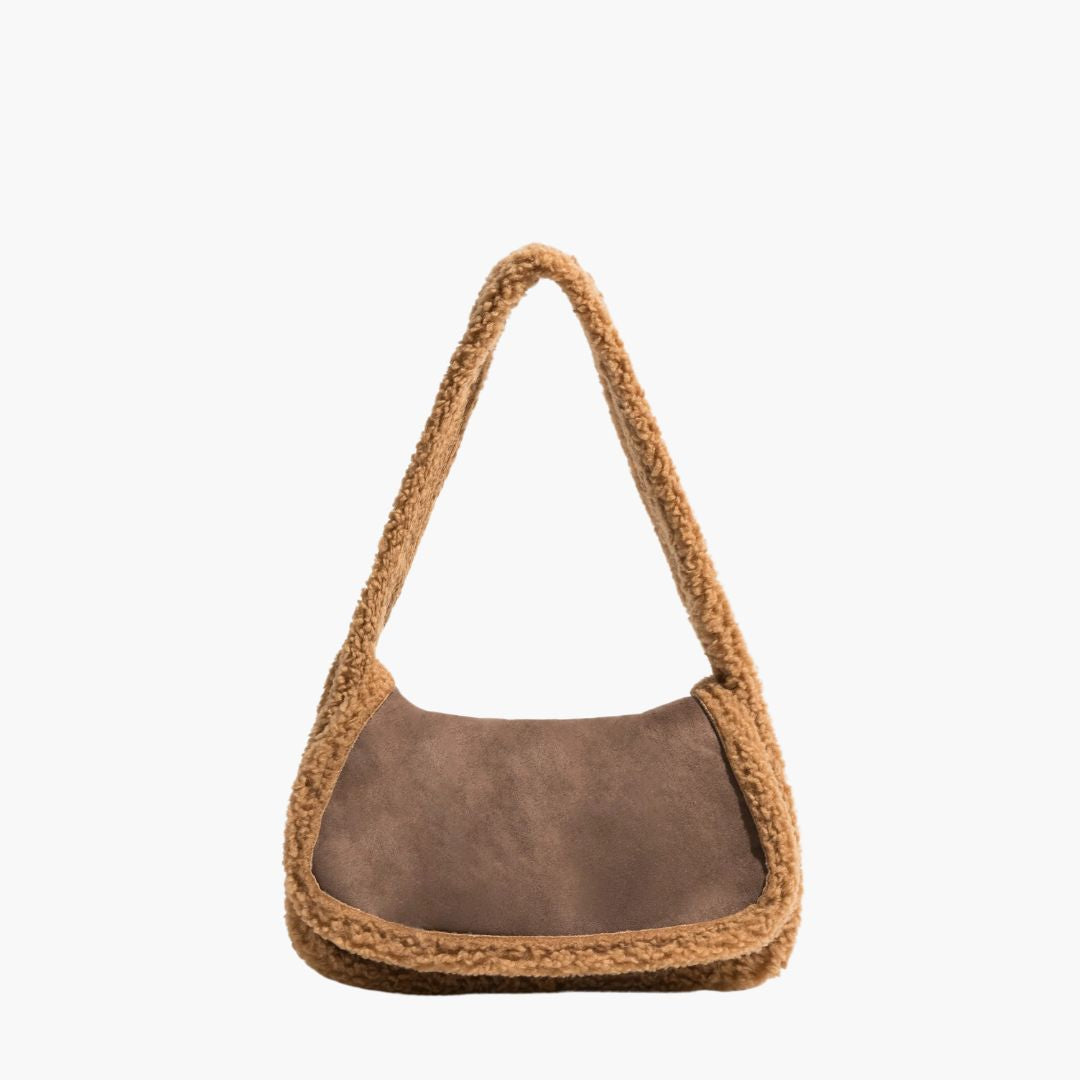 Baguette Taske med Teddy Detaljer | Blød Struktur | Trendy Design | Vanero