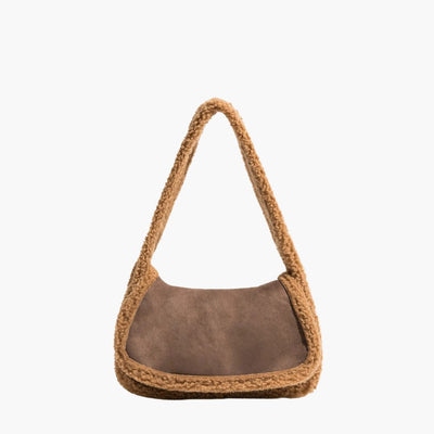 Baguette Taske med Teddy Detaljer | Blød Struktur | Trendy Design | Vanero